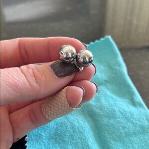 Tiffany and Co Sterling Silver Ball Bead Earrings